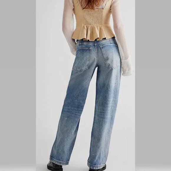 Free People Maryel Mid Rise Boyfriend Jeans - Picture 2 of 5